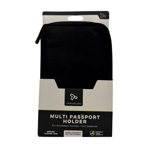 TRAVELON RFID Blocking Multi-Passport Holder, Black, bag, - Picture 4 of 12